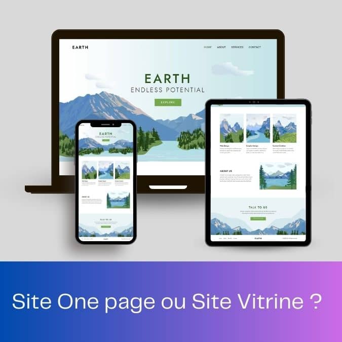 Site one page ou site vitrine pour une entreprise